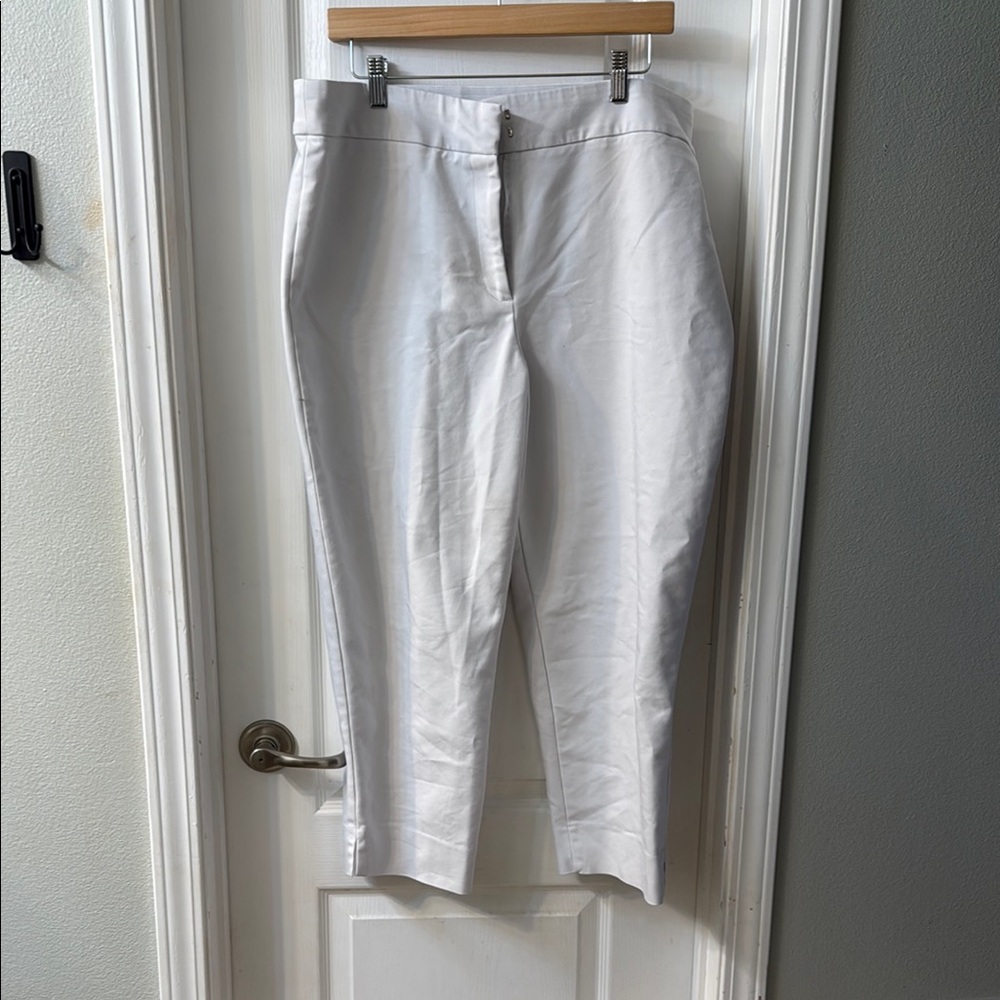 Michael Kors White Dress Pants Straight-Leg
